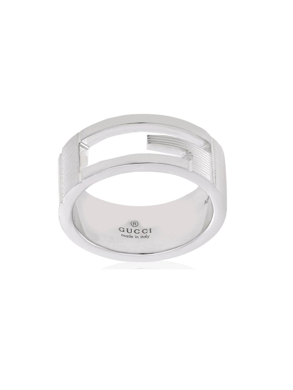 Gucci Branded Ring Silver G Cut AG925
